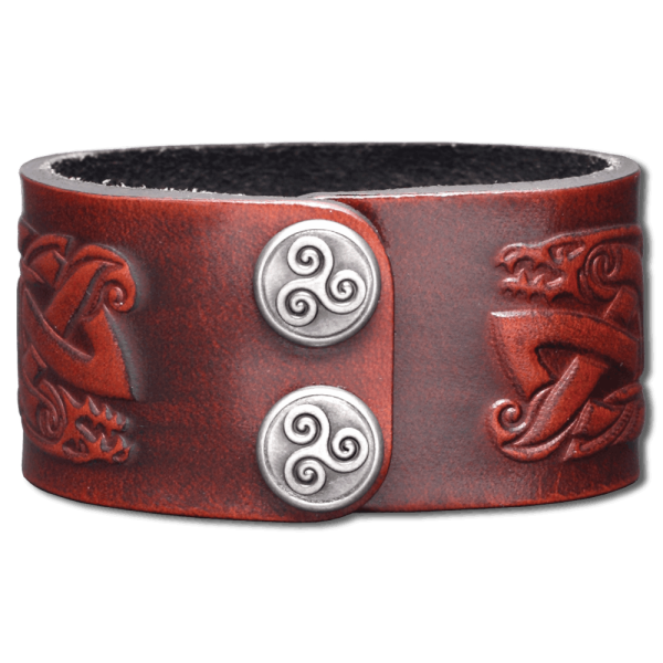 Leather Wristband Wulfs-Knot
