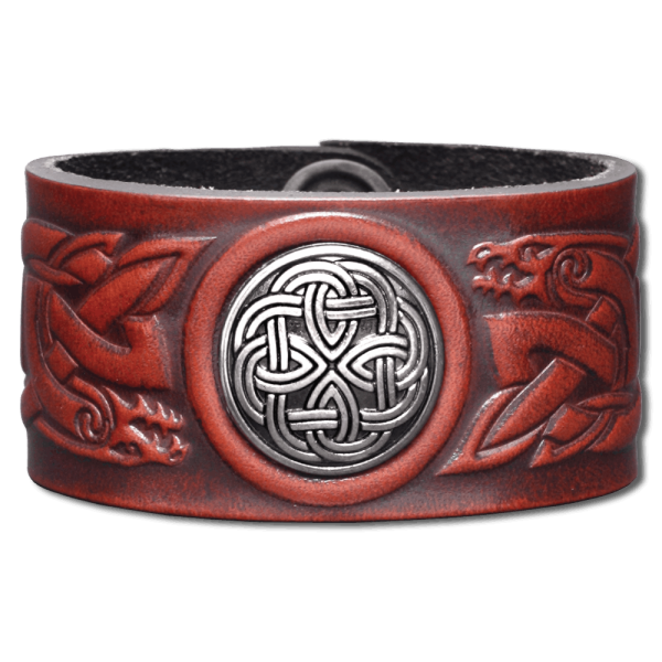 Leather Wristband Wulfs-Knot
