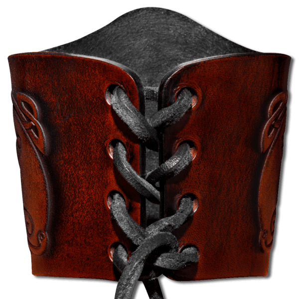 Leather Bracelet 90mm (3 9/16 inch) Tree of Life (6) brown-antique