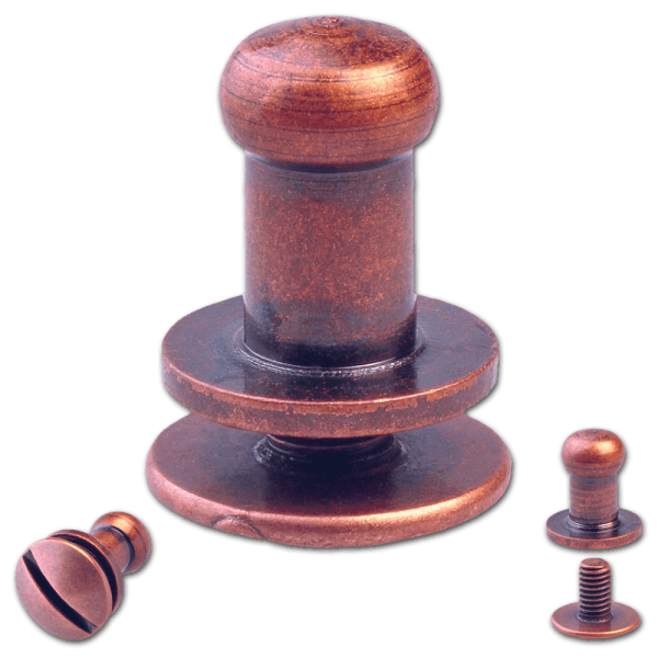 Knopfschraubnieten 4,5mm kupfer-antik
