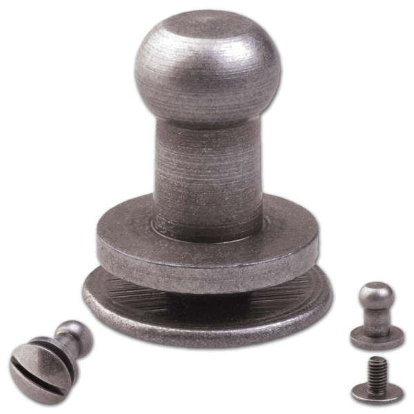 Knopfschraubnieten 4,5mm nickel-antik