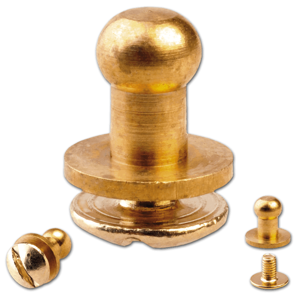 Knopfschraubnieten 5mm messing-glänzend (goldfarben)