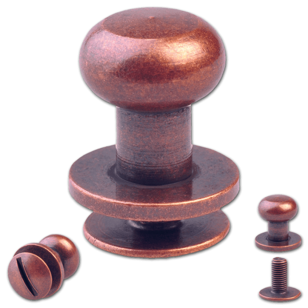 Knopfschraubnieten 8mm kupfer-antik