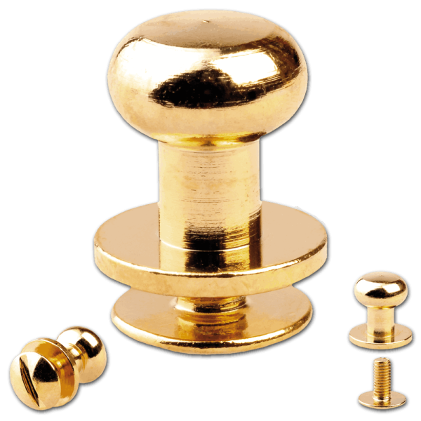 Knopfschraubnieten 8mm messing-glänzend (goldfarben)