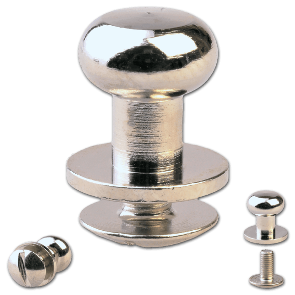 Button Screw Studs 8mm nickel-glossy