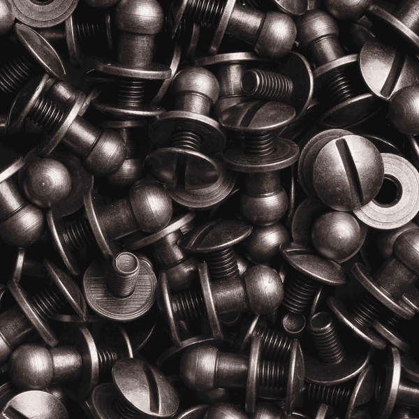 Knopfschraubnieten 5mm nickel-antik