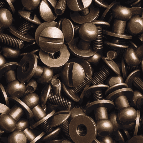 Knopfschraubnieten 6mm messing-antik