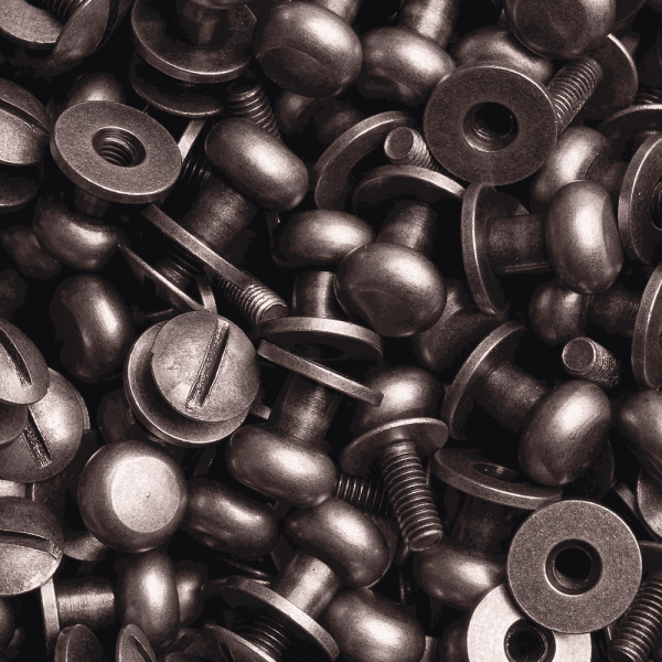 Knopfschraubnieten 8mm nickel-antik