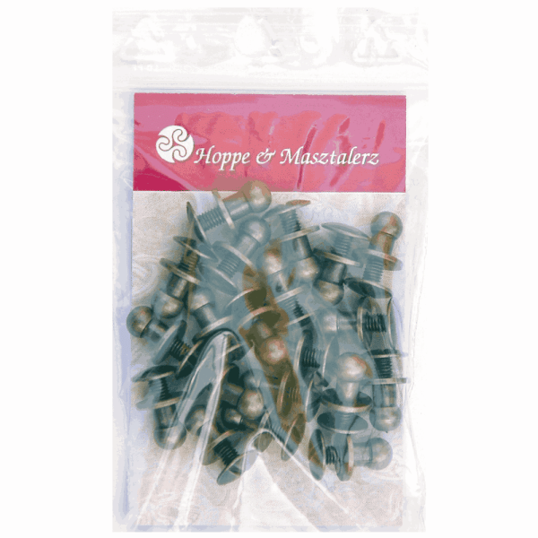 Knopfschraubnieten 5mm nickel-antik