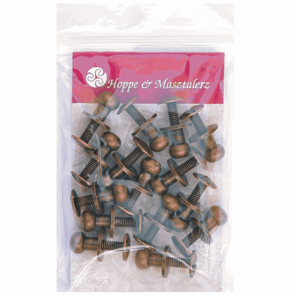Knopfschraubnieten 6mm kupfer-antik