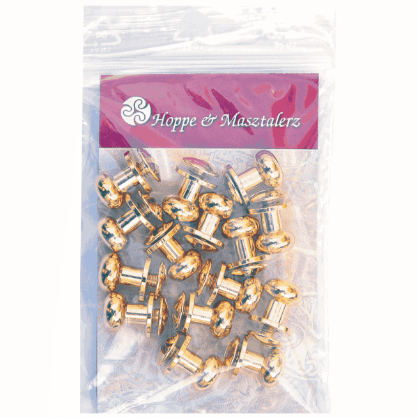 Knopfschraubnieten 8mm messing-glänzend (goldfarben)