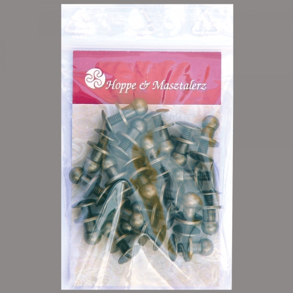 Button Screw Studs 5mm nickel-antique