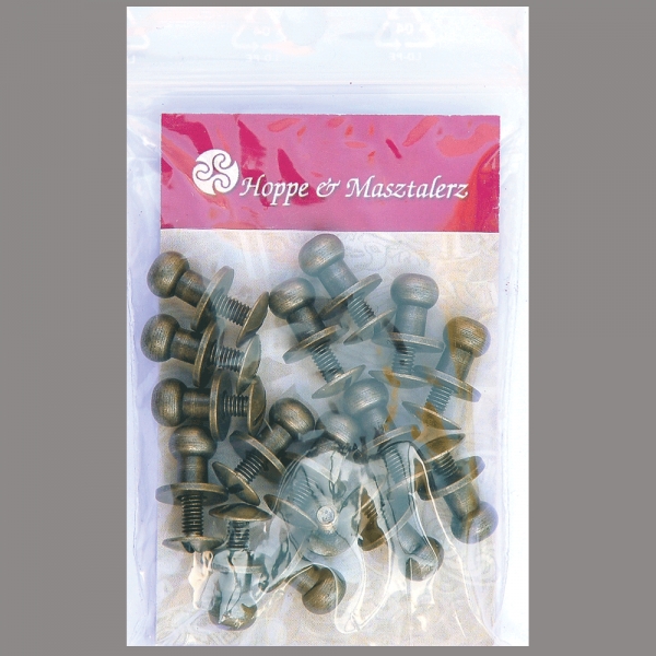 Button Screw Studs 6mm nickel-antique