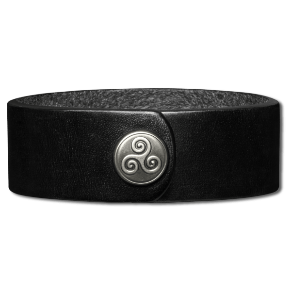 Leather Bracelet 24mm (15/16 inch) black