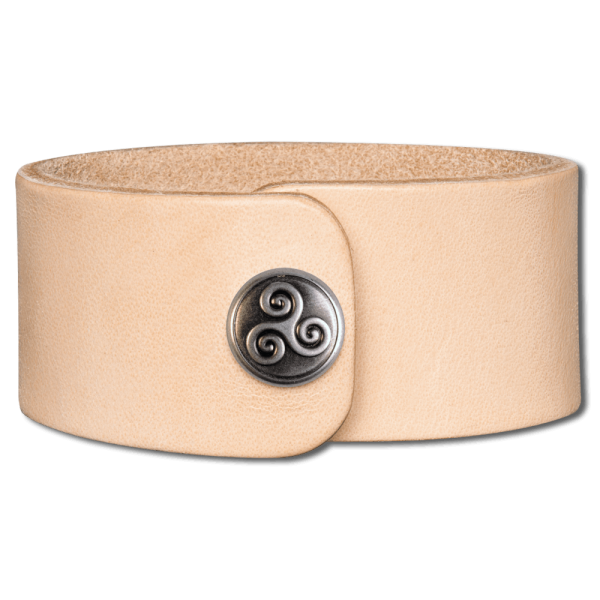 Leather Bracelet 32mm (1 1/4 inch) natural