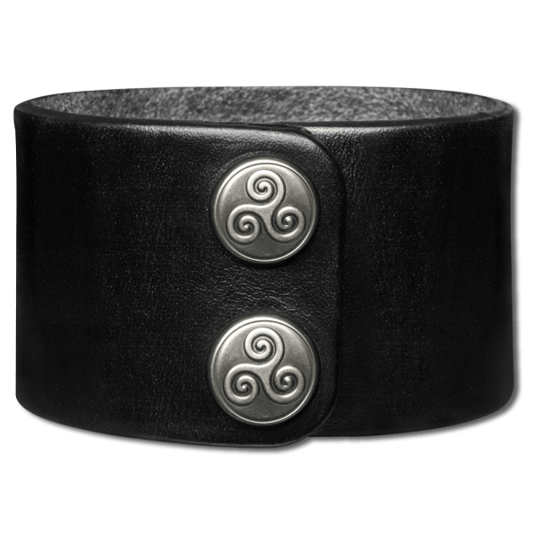 Leather Bracelet 40mm (1 9/16 inch) black