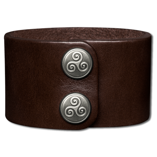 Leather Bracelet 40mm (1 9/16 inch) brown