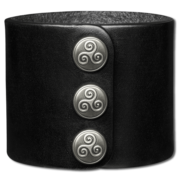 Leather Bracelet 56mm (2 1/5 inch) black