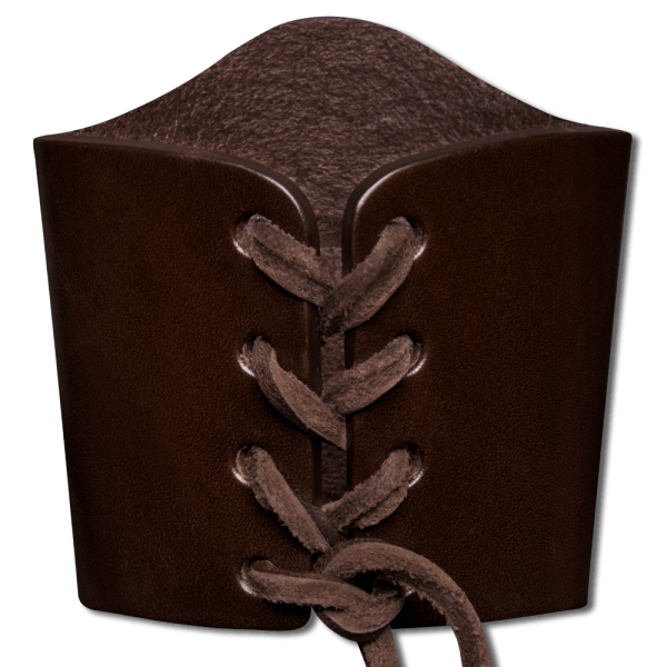 Leather Wristbands 90 mm (lace-up - 3 9/16 inch) brown
