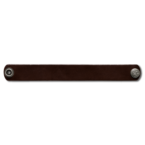 Leather Bracelet 24mm (15/16 inch) brown