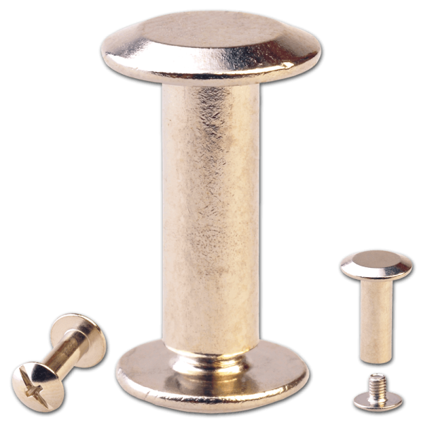 Schraubnieten 12MM nickel-glänzend