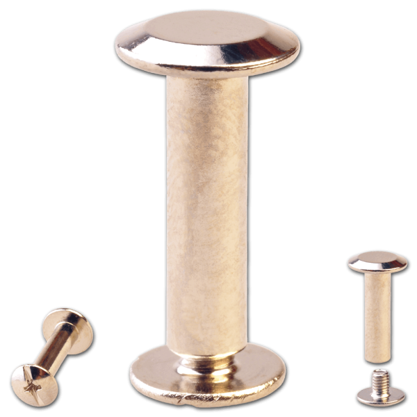 Schraubnieten 15MM nickel-glänzend