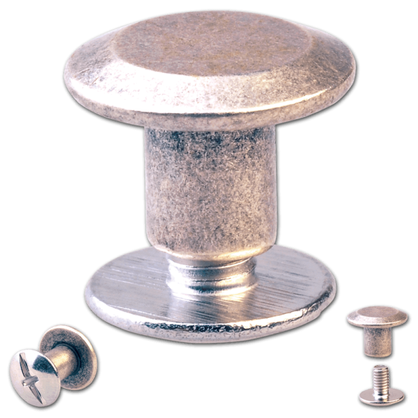 Schraubnieten 5MM silber-antik