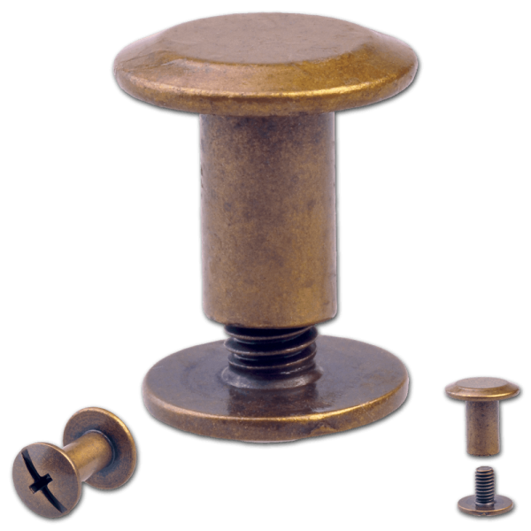 Schraubnieten 7MM messing-antik