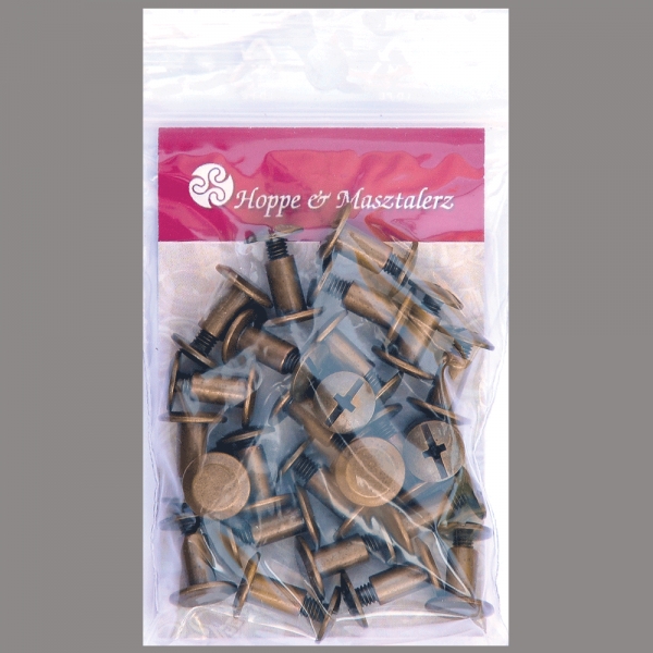 Screw Rivets 7MM brass-antique