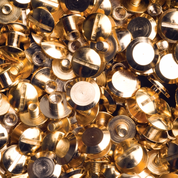 Screw Rivets 3MM brass-glossy (gold colored)