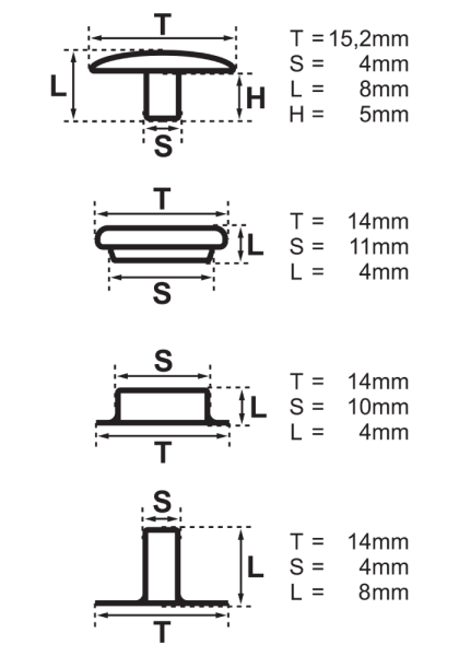 Ringfeder-Druckknöpfe “F3” 15.2mm Keltischer Knoten 2 aus Messing (nickel frei), Finish: nickel-antik
