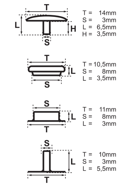 Ringfeder-Druckknöpfe “F3” 14mm Keltische Spirale aus Messing (nickel frei), Finish: silber-antik