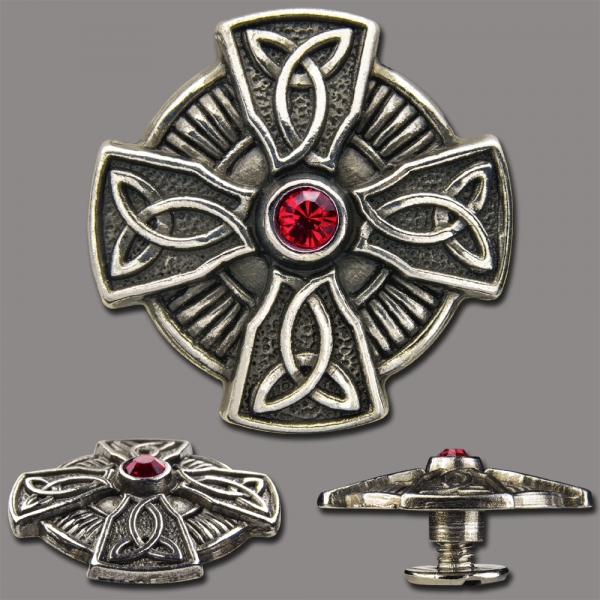 Concho Celtic Cross Ruby