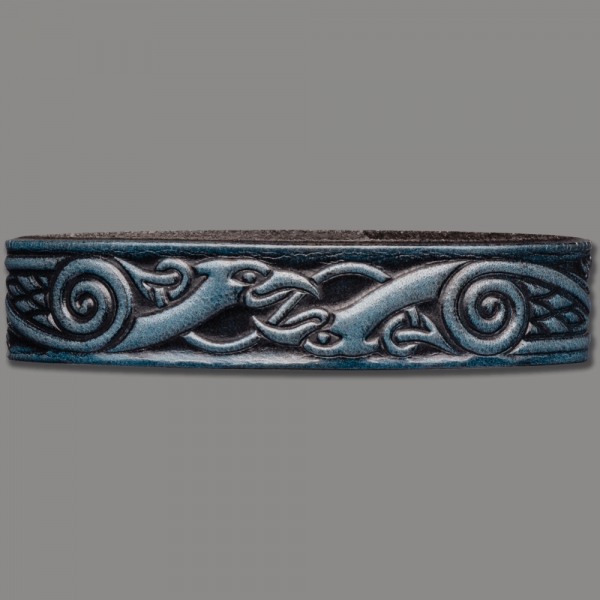 Leather Bracelet Celtic 16mm (5/8 inch) Heron (10)