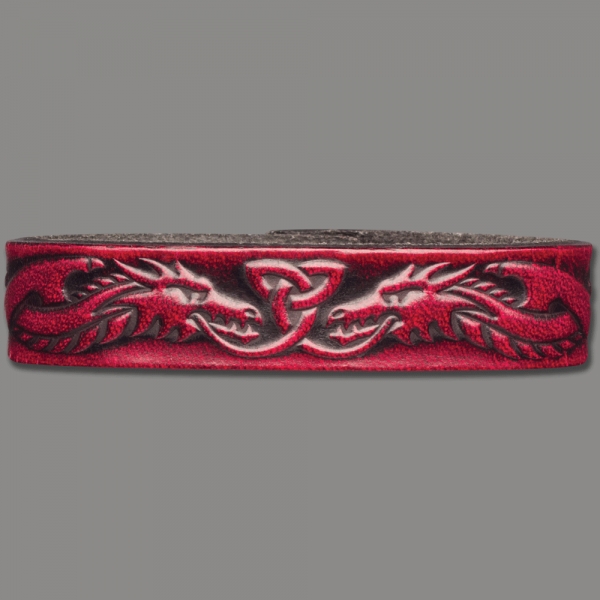 Leather Bracelet 16mm (5/8 inch) Dragon (12)