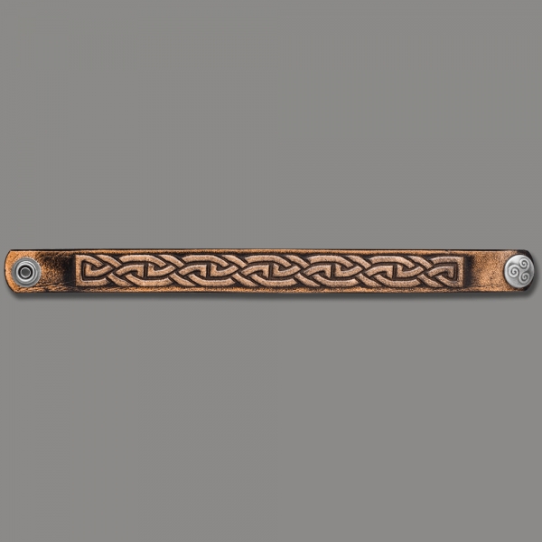 Leather Bracelet Celtic 16mm (5/8 inch) Knotwork (15)