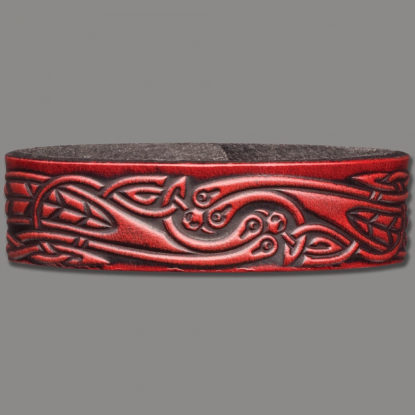 Leather Wristband 20mm (4/5 inch) Snake (11)