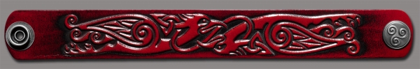 Leather Bracelet 24mm (15/16 inch) Heron (9) mahogany-antique